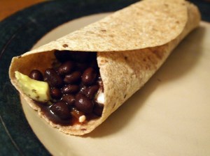 meatless-black-bean-avocado-wrap